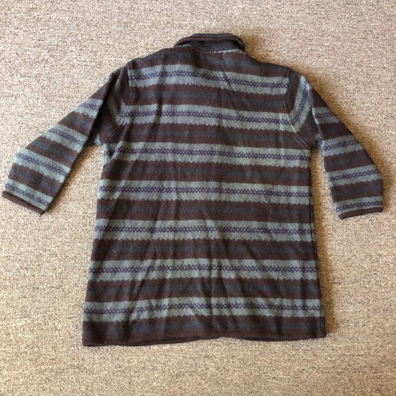 Vintage Wool Striped Coat, 90s Grunge Wool Coat, … - image 5