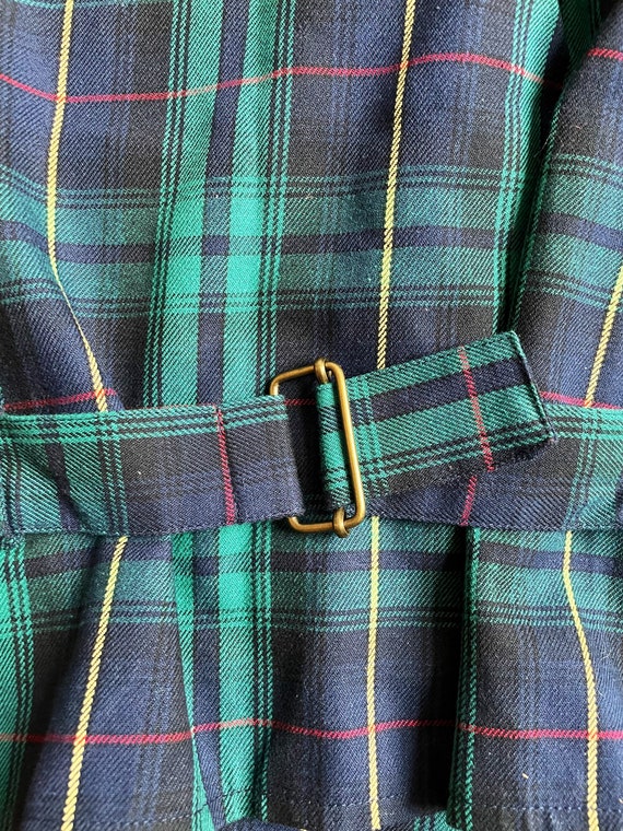 90s Vintage Blue Green Plaid Vest 90s 