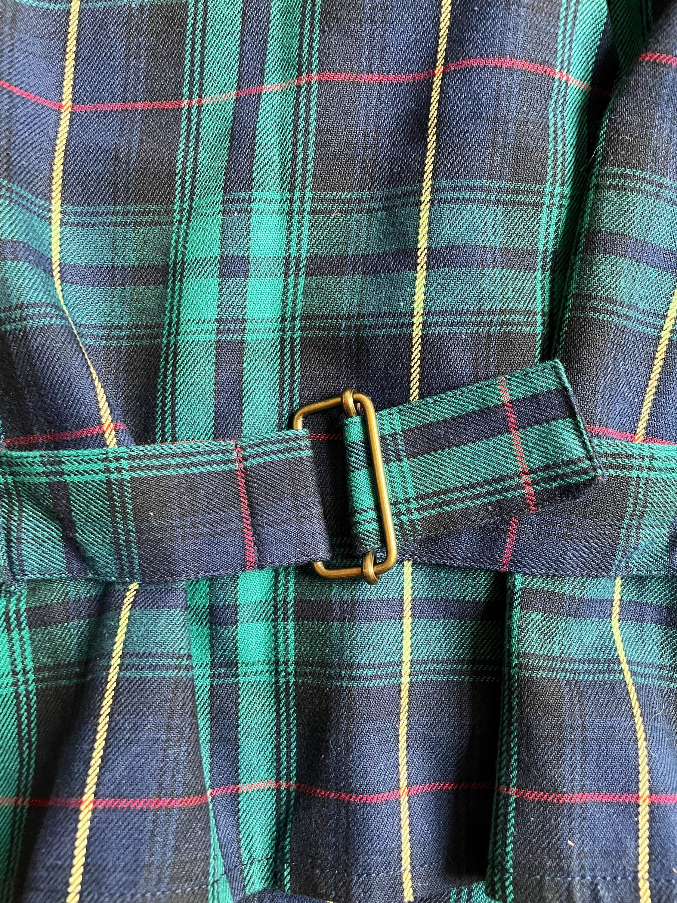 90s Vintage Blue Green Plaid Vest 90s 