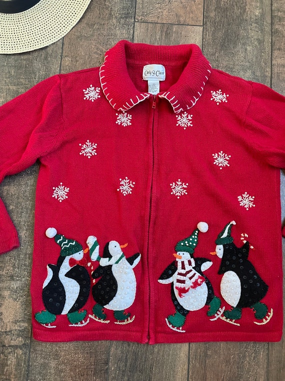 Vintage 90s Christmas Cardigan, Vintage Christmas… - image 2