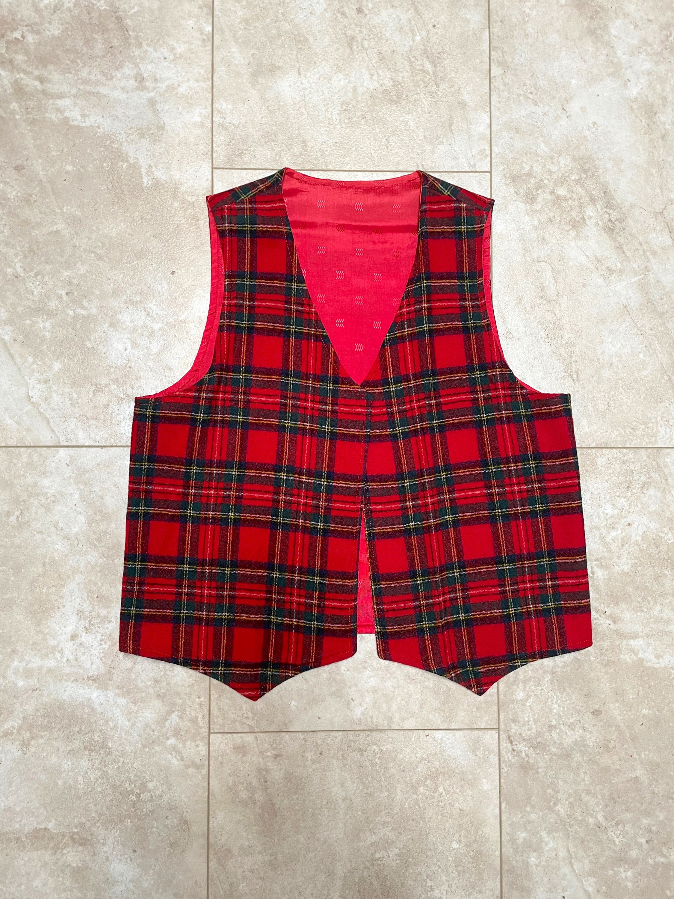 Vintage 90s Christmas Plaid Sweater Vest 90s Classy Christmas - Etsy