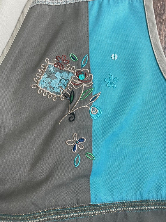 Vintage Patchwork Vest, Vintage Embroidered Vest,… - image 5