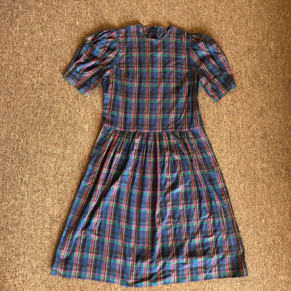 Vintage Plaid Puff Sleeve Dress, Vintage 50s Plaid Puff Sleeve Dress, Anne of Green Gables Dress, Vintage Puff Sleeve Dress,Plaid Full Dress Vintage Plaid Puff Sleeve Dress, Vintage 50s Plaid Puff Sleeve Dress, Anne of Green Gables Dress, Vintage Puff Sleeve Dress,Plaid Full Dress