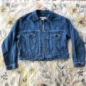Jaqueta jeans Eddie Bauer vintage dos anos 90, jaqueta jeans boho hippie vintage dos anos 90, roupa de festa dos anos 90, jaqueta vintage grande, jaqueta jeans vintage dos anos 90