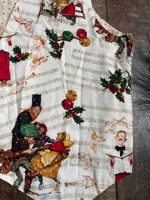 Vintage 90s Christmas Music Vest, Christmas Singi… - image 5