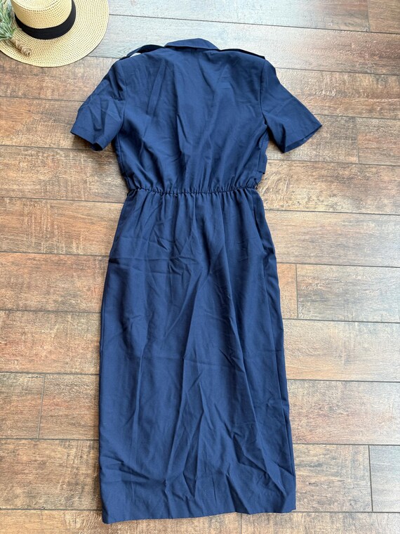 Vintage 90s Trench Coat Dress - Dark Blue Military Dress- Size 12 - Made in USA - Old Hollywood Dress - White Christmas Dress - 1940s Dress Vintage 90s Trench Coat Dress - Dark Blue Military Dress- Size 12 - Made in USA - Old Hollywood Dress - White Christmas Dress - 1940s Dress