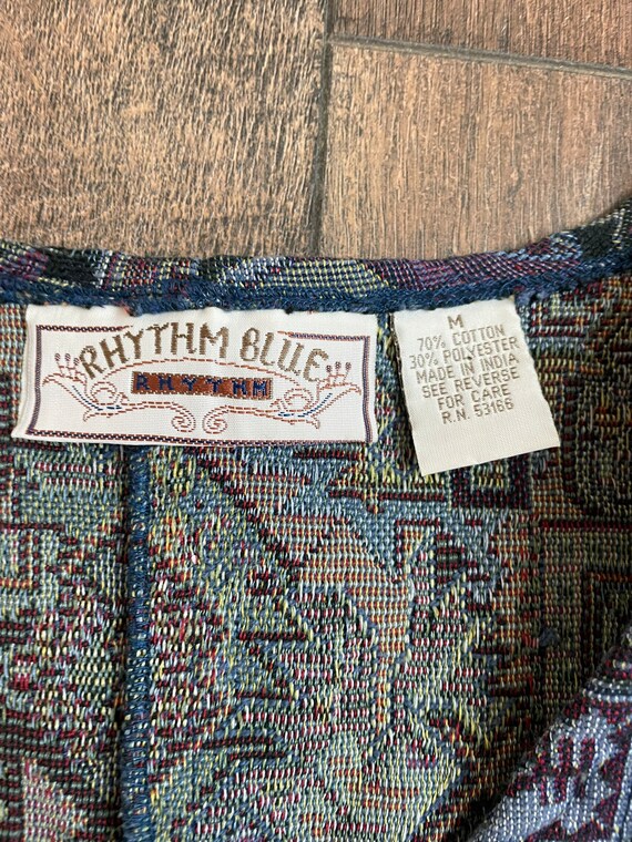 Vintage 90s Vest, 90s Brocade Vest, Vintage Broca… - image 4