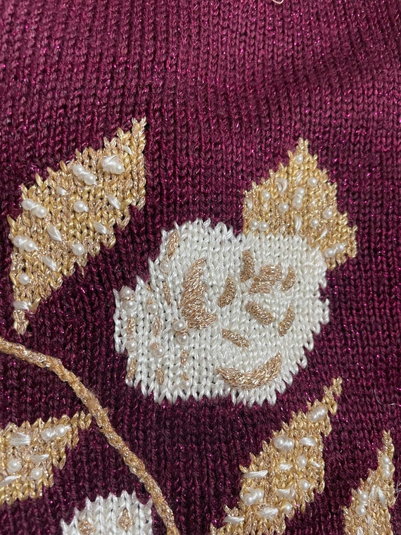 Vintage Button Up Sweater Vest, Vintage Embroider… - image 5