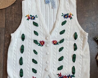 トップス UNDERCOVER 90s Flower Knit Vest トップス UNDERCOVER 90s Flower Knit Vest Flower Sweater Vest