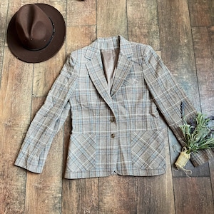 Vintage 90s Wool Tweed Blazer, 90s Wool Blazer, 40s Style Wool Blazer, Meg Ryan Wool Blazer, 90s Women’s Blazer, Tweed Wool Blazer