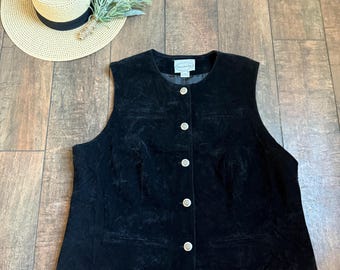 Vintage Velvet Vest, Vintage Black Velvet Vest - Size 10 - Elaine Benes Vest, Monica Gellar Vest, Velvet Vest