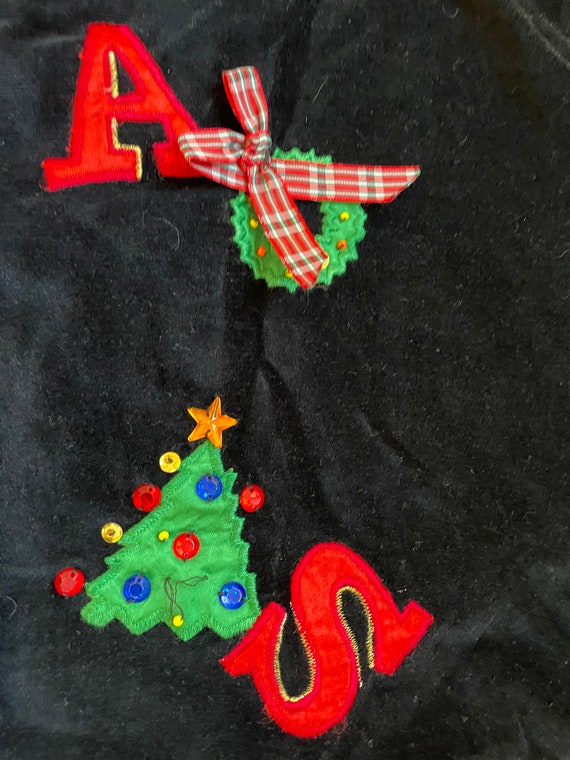 Vintage Velvet Christmas Vest,90s Teacher Christm… - image 7