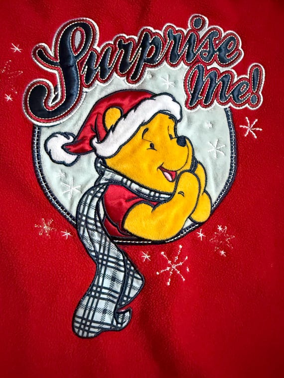 Skiing Winnie the Pooh Sweater, Vintage 90s Winni… - image 3