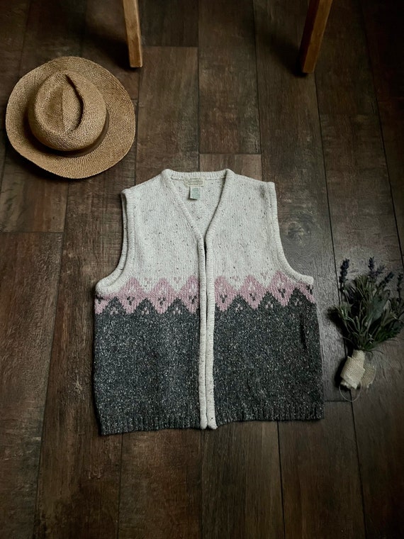 Vintage Sweater Vest, Vintage Wool Sweater Vest,St