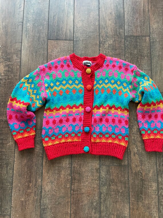 Vintage 90s Bright Knit Cardigan 