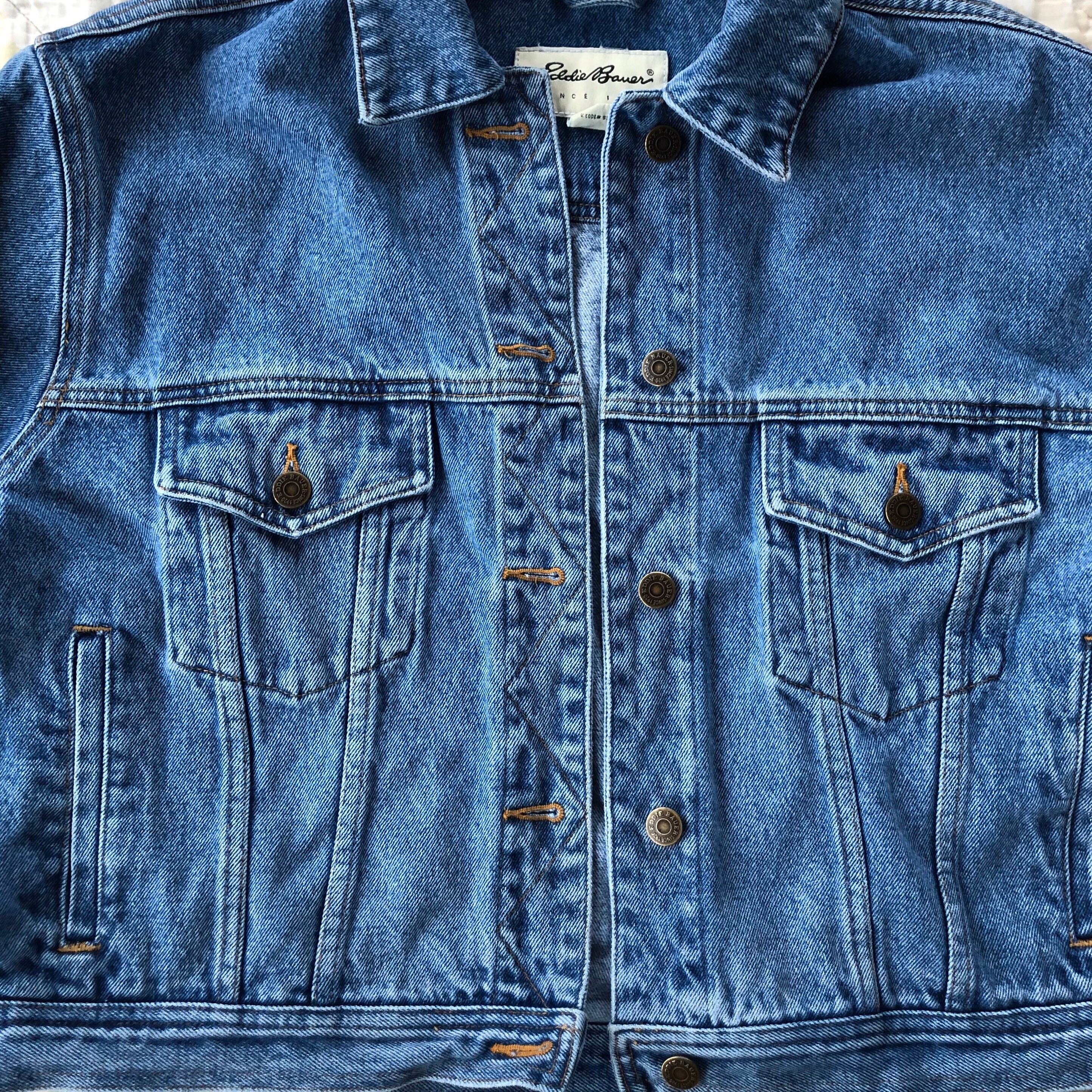Vintage 90s Eddie Bauer Jean Jacket, Vintage 90s Boho Hippie Vintage 90s Eddie Bauer Jean Jacket, Vintage 90s Boho Hippie