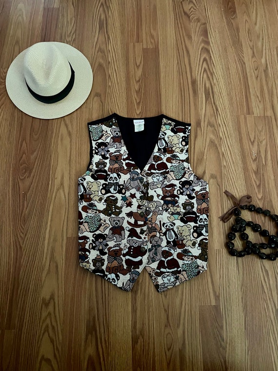 Vintage teddy bear vest - Gem