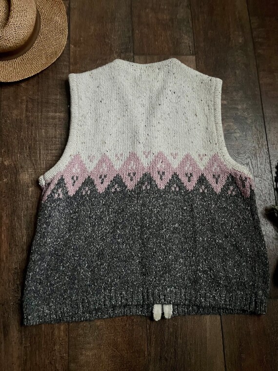 Vintage Sweater Vest, Vintage Wool Sweater Vest,S… - image 3