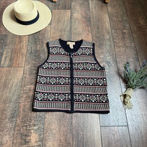 Valentine’s Day Sweater Vest, Sweetheart Sweater Vest,Teacher Sweater Vest,Heart Sweater Vest, Festive Teacher Sweater Vest, Telluride SMALL