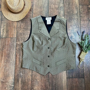 Vintage 90s Print Vest, Jesse Spano Vest, Blossom Vest, Worthington Vest, Classic 90s Preppy Vest, Vintage 90s Vest, Vintage Vests 90s