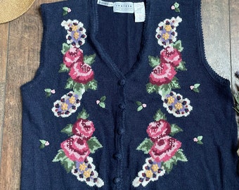 トップス UNDERCOVER 90s Flower Knit Vest Flower Sweater Vest UNDERCOVER 90s Flower Knit Vest Sweater