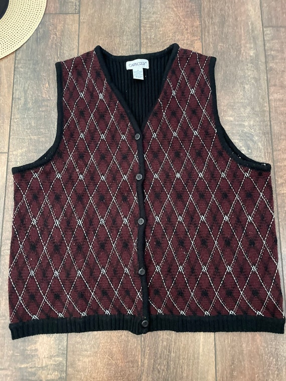 Vintage Sweater vest, Argyle Sweater Vest, Boy Me… - image 2