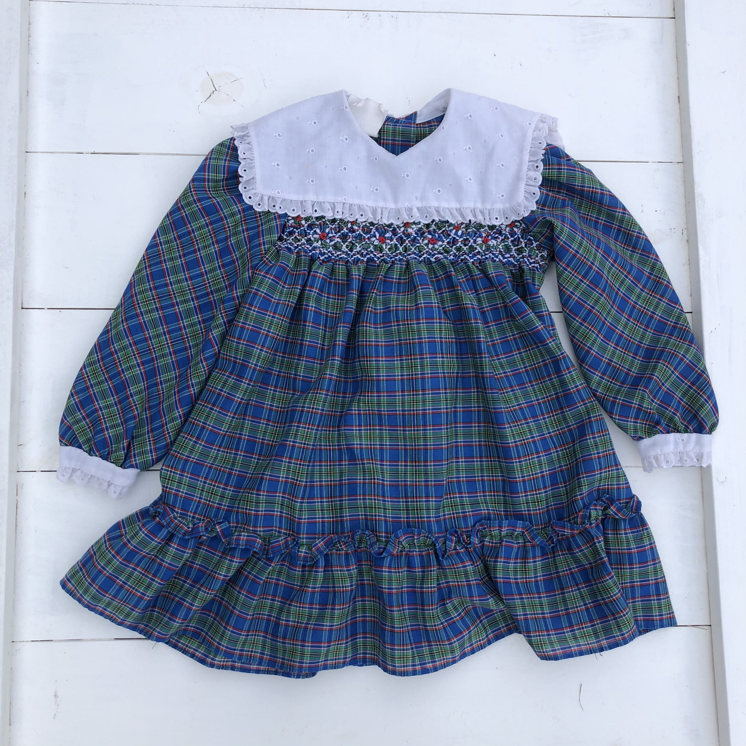 Buy Blue and Green Plaid Christmas Dress Online In India - Etsy India