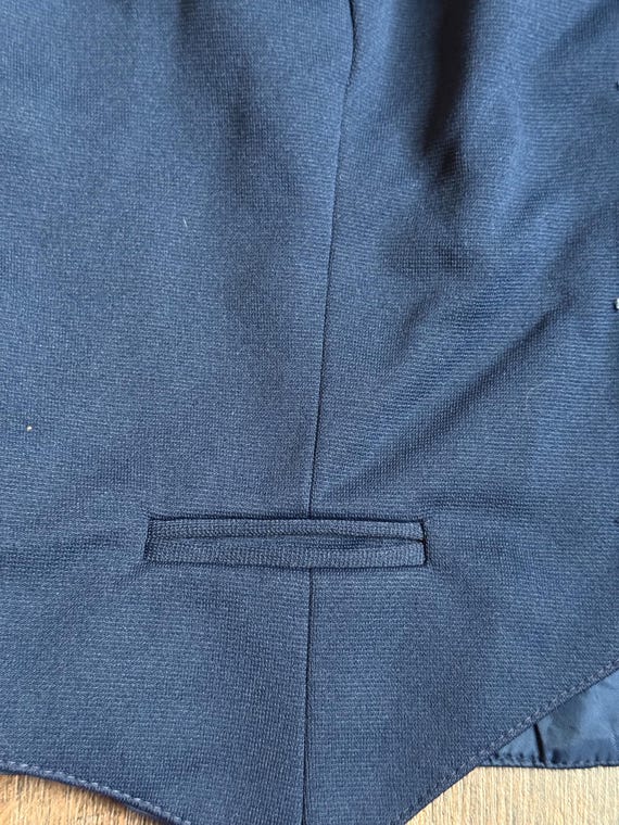 Vintage Dark Navy Blue Vest, Mad Med Vest, 60s Wo… - image 5