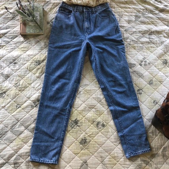 Vintage 90s Tapered Medium Wash Jeans, LA Blues J… - image 2