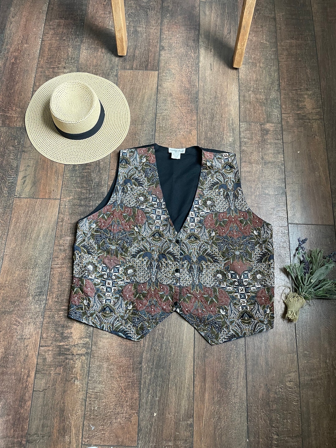 Vintage 90s Fleur De Lis Knit Vest main image 1