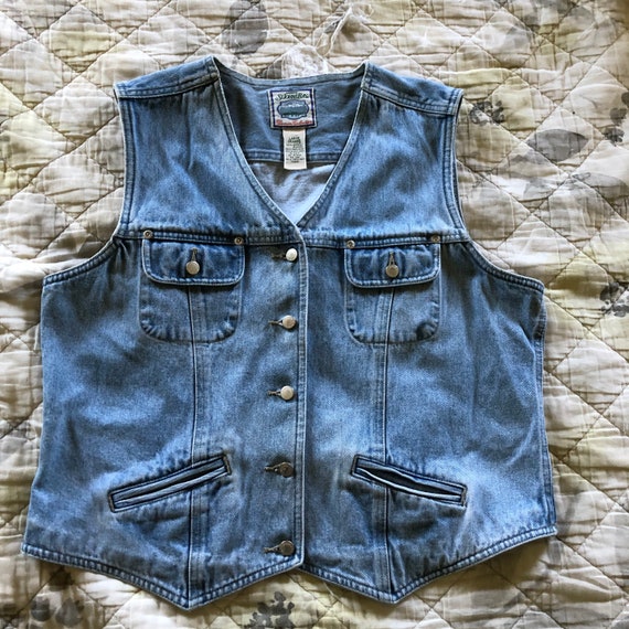 90s Denim Vest, Vintage 90s Denim Vest, 90s Party,