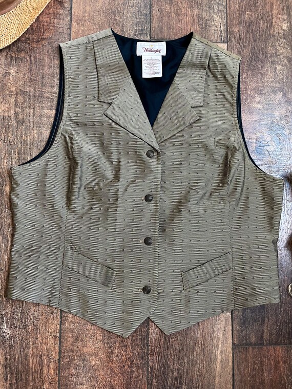 Vintage 90s Print Vest, Jesse Spano Vest, Blossom… - image 2