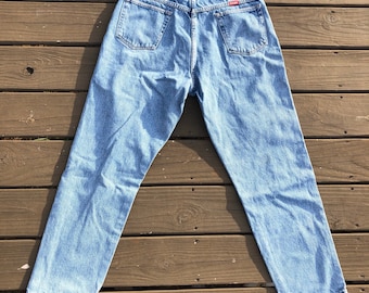 Vintage Wrangler Jeans, Light Wash, 36 x 30, Made in USA 100% Cotton