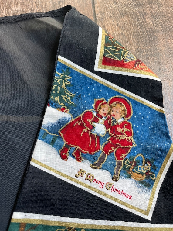 Christmas Postcard Vest, Vintage 90s Christmas Ve… - image 8
