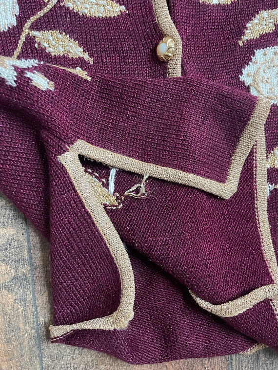 Vintage Button Up Sweater Vest, Vintage Embroider… - image 7