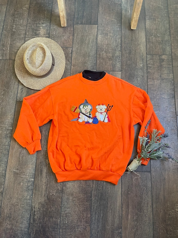 Y2K Halloween Sweater, Vintage Teddy Bear Halloween sweater, Pullover Halloween Sweater, Y2K Halloween Teacher Sweater, Halloween Sweatshirt