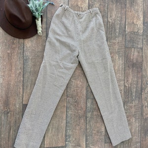 Vintage 70s Light Brown Wool Women’s Slacks,  Vintage Women’s High Waist Wool Pants, Vintage Wool Brown Women’s Trousers, Vintage Carlisle