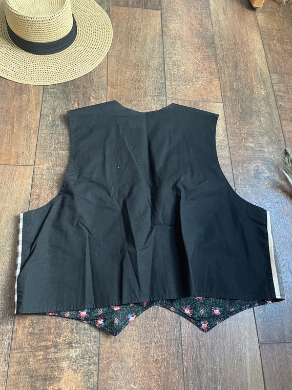 Vintage 90s Quilted Reversible Vest, Prairie Vest… - image 3