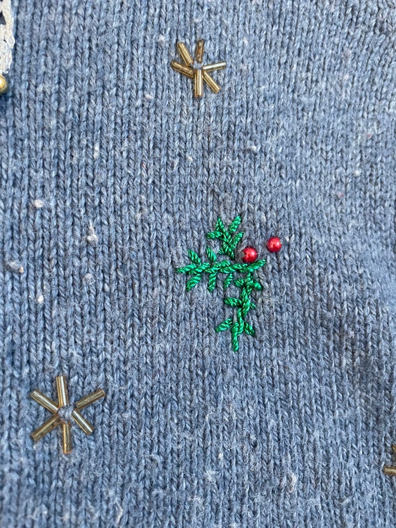 Vintage 90s Christmas Cardigan, Vintage Snowman C… - image 7