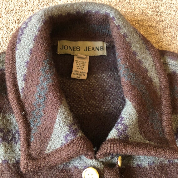 Vintage Wool Striped Coat, 90s Grunge Wool Coat, … - image 4