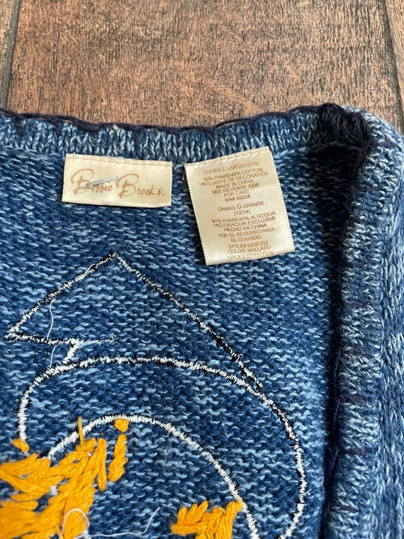 Vintage 90s Halloween Sweater Vest, ScareCrow Swe… - image 4