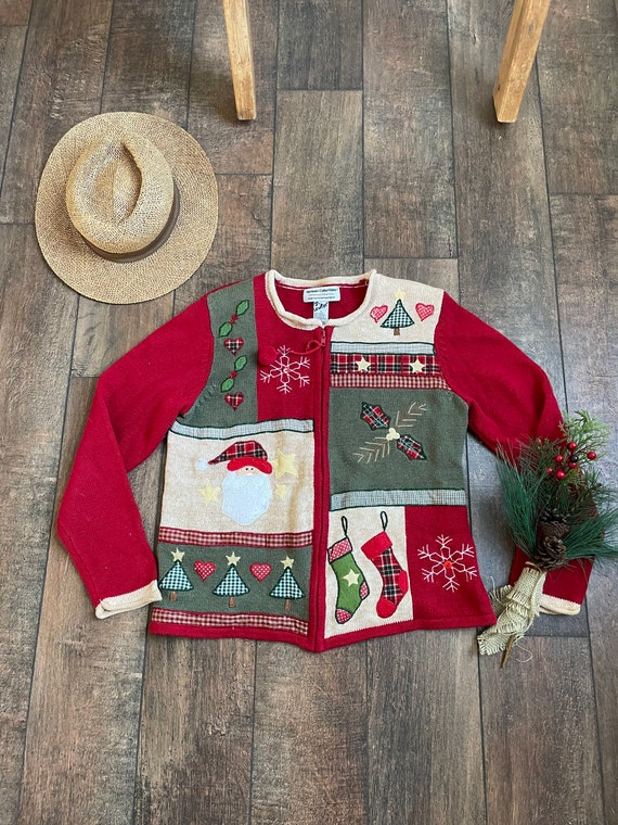 Christmas Cardigan,Christmas Santa Cardigan,Santa… - image 1