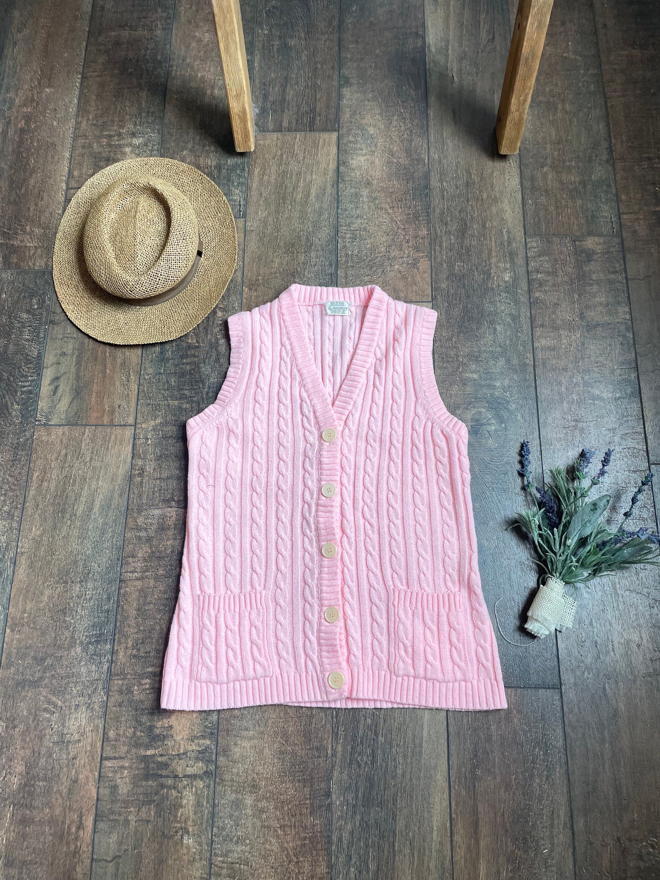 Vintage Knit Sweater Vest, Vintage Sweater Vest With Pockets Vintage Knit Sweater Vest, Vintage Sweater Vest With Pockets