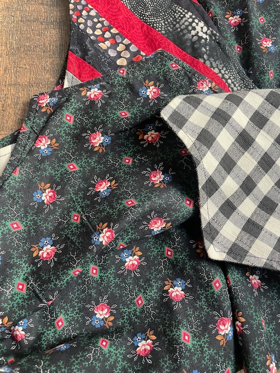 Vintage 90s Quilted Reversible Vest, Prairie Vest… - image 4