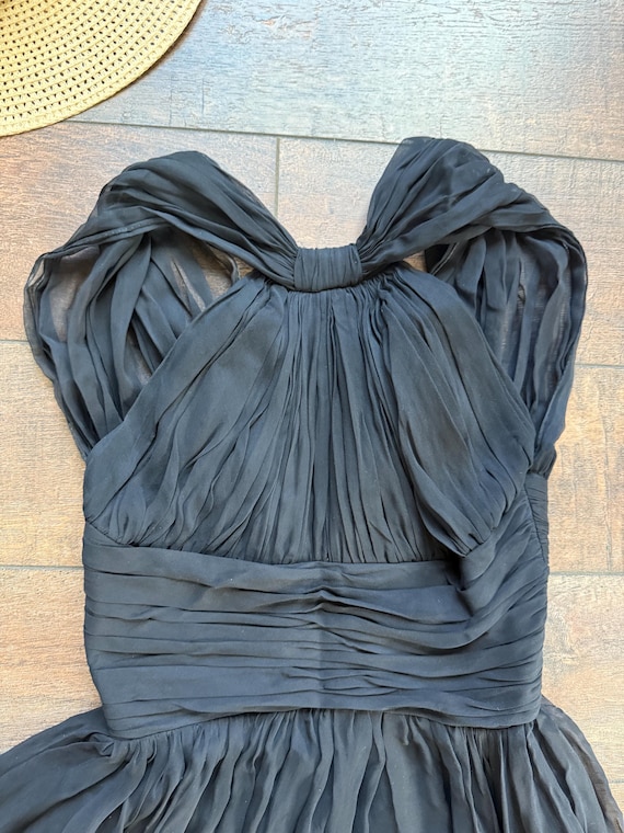 60s Black Cocktail Dress - Size Small - 60s Vinta… - image 4