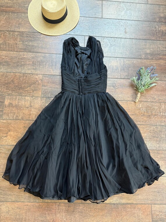 60s Black Cocktail Dress - Size Small - 60s Vinta… - image 6