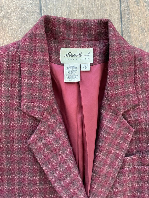 Vintage Plaid Eddie Bauer Blazer, Vintage 90s Edd… - image 5