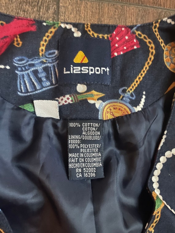 Vintage LizSport Vest, Gold Chain Pearls Perfume … - image 4