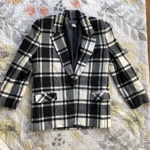 Vintage Plaid Wool Women’s Blazer, Vintage 90s Blazer, Vintage Plaid Blazer, 90s Blazer, Murphy Brown Blazer, Vintage Plaid Blazer,90s party