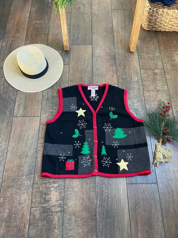 Winter Holiday Sweater Vest,Snowflake Sweater Vest